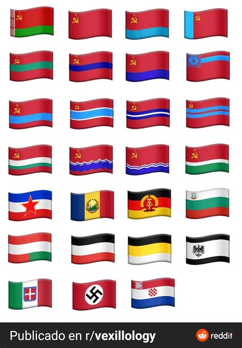 I made a lista of emoji flags of old countries! : r/flagemojicirclejerk