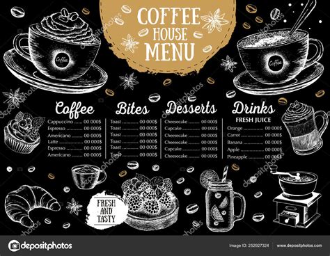 Coffee House Menu Restaurant Cafe Menu Template Design Food Flyer Stock Vector Image by ...