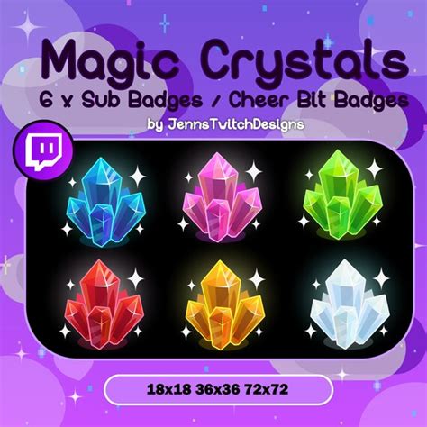 Crystal Bit Badges Twitch Subscriber Badges Twitch Cheer Badges ...