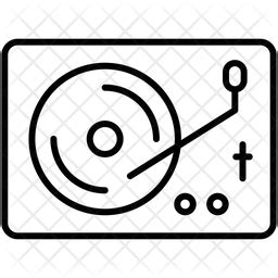 Record player Icon - Download in Line Style