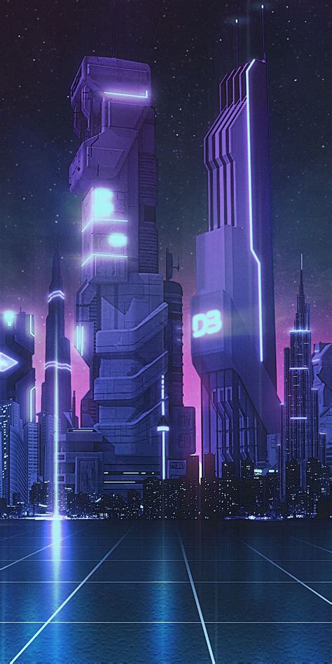 1440x2880 Future city, bluish theme, digital art wallpaper | Future wallpaper, Future city ...