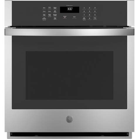 GE Appliances GE Smart Appliances 27" 4.3 Cubic Feet Smart Self Cleaning Electric Wall Oven ...