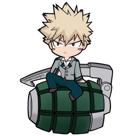 I decided to do a quick drawing of a chibi Bakugo because why not♡ : r ...