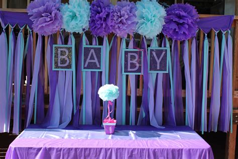 Purple Turquoise Baby Girl Shower Baby Shower Purple, Baby Girl Shower Themes, Baby Shower ...