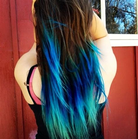 Brown / Blue / Cyan | Hairstyles | Pinterest | My hair, Teal blue and Highlights