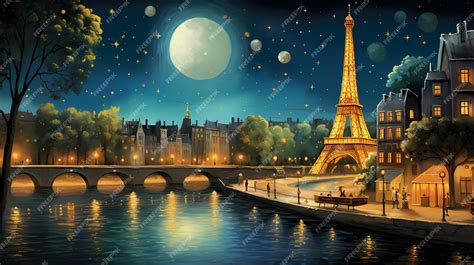 Premium AI Image | Enchanting Parisian Night A Fairytale Picture Book ...