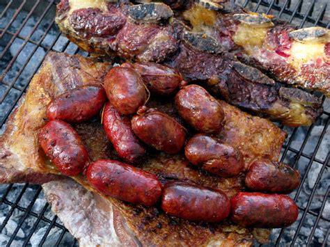 Asado (Argentina) Cooked on an open fire or a grill, asado consists of beef with a variety of ...