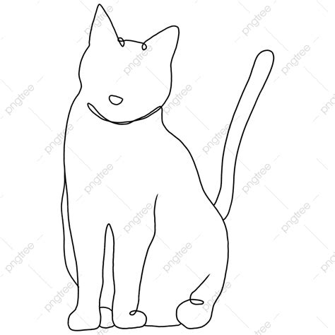 Minimalist Line Art White Transparent, Cat Style Abstract Minimalist Line Drawing Art, Cat ...