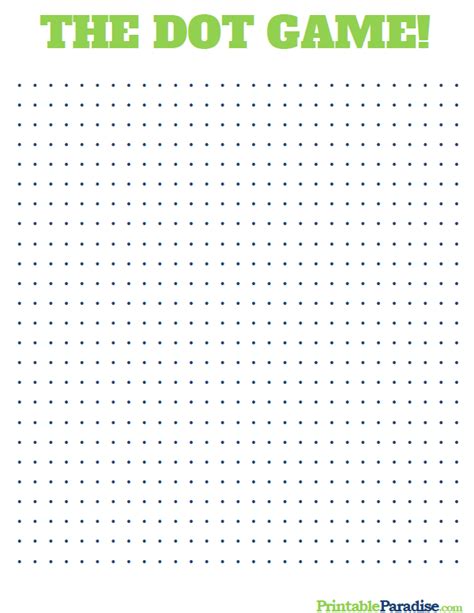 Printable Dot Game Sheets