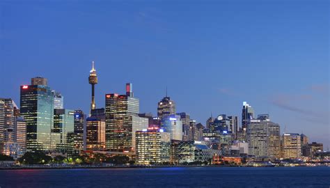 File:City of sydney from the balmain wharf dusk cropped2.jpg ...