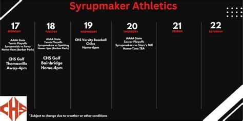 District Athletic Schedule | Grady County Schools