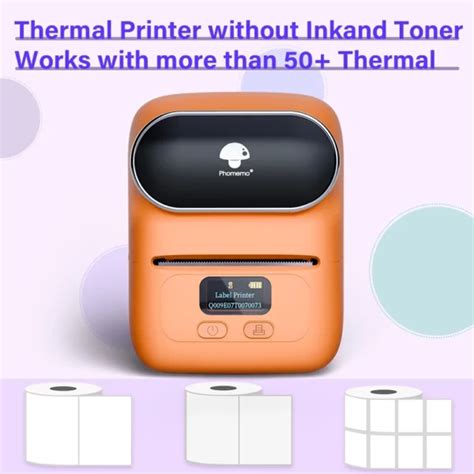 Phomemo M110 Thermal Wireless Label Printer Portable Bluetooth Sticker Mini Printer Barcode ...