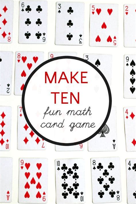 Fun Math Card Game: Ways to Make 10 | Math card games, Fun math, Simple ...