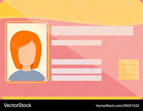 Id card access icon cartoon style Royalty Free Vector Image