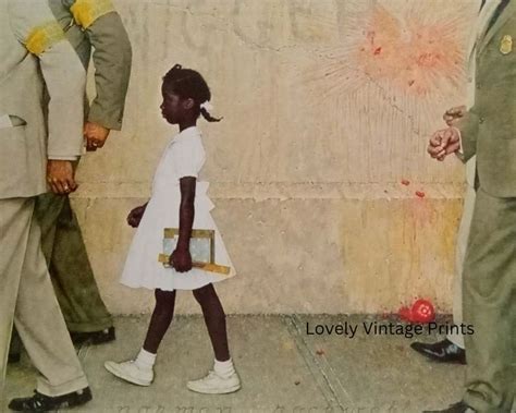 Ruby Bridges Art Print the Problem We All Live With by Norman Rockwell Desegregation Diversity ...