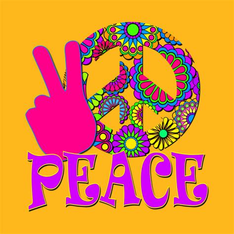 Hippie Peace Sign - Cool Peace Sign - T-Shirt | TeePublic