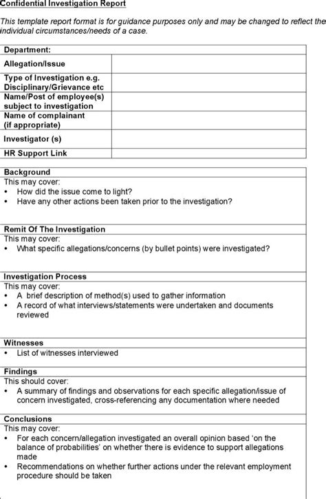 The excellent 15 Images Of Hr Investigation Summary Template ...