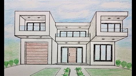 How to draw a house in one point perspective in 2021 | Architecture ...