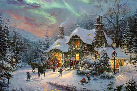 "Santa's Night Before Christmas" by Thomas Kinkade – Art Center Gallery