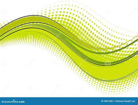 Green wave abstract stock vector. Illustration of flow - 9001086