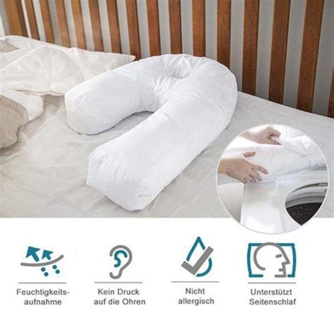 Pepional U Pillow Side Sleeper Ear Hole Pillow U Shaped Anti Snoring ...