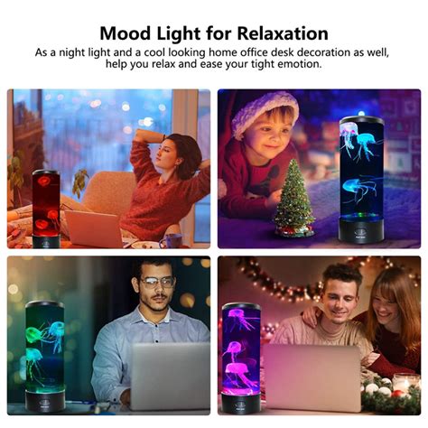Hot Sales Night Light Color Changing Mood Led Fantasy Remote Control Jellyfish Lava Lamp - Buy ...
