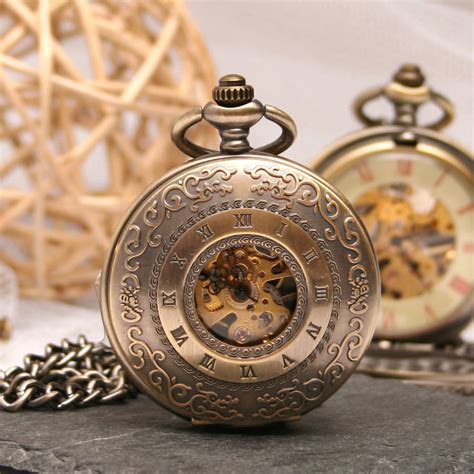 engraved bronze pocket watch intricate design by giftsonline4u ...