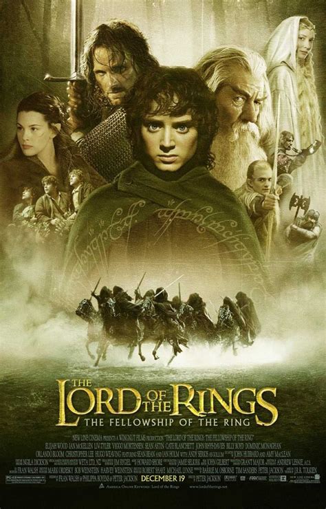 "The Lord Of The Rings: Fellowship Of The Ring" movie poster, 2001. Ian ...