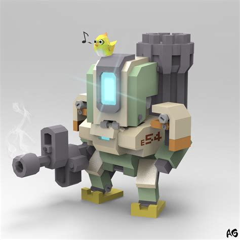 ArtStation - Bastion (Super Deformed, Overwatch Fan Art)