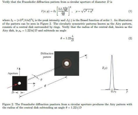 Solved Verify that the Fraunhofer diffraction pattern from a | Chegg.com