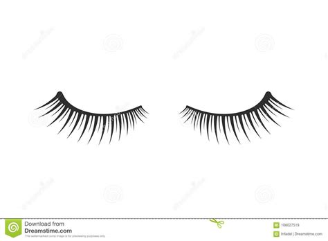 Black Two Eyelashes Extension Icon on White Background Stock Vector ...