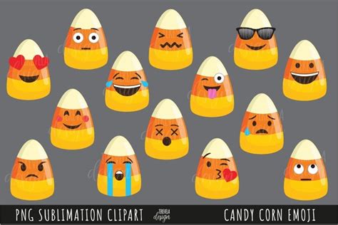 CANDY CORN EMOJI, HALLOWEEN CANDIES SUBLIMATION, FUNNY CANDY