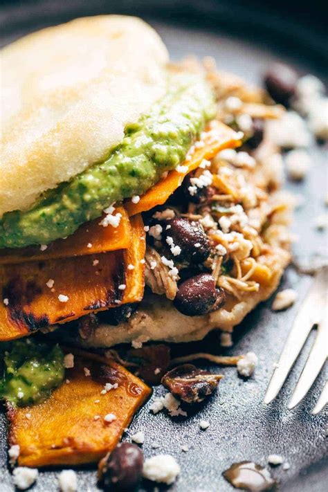 Arepas with Carnitas and Sweet Potato Recipe - Pinch of Yum