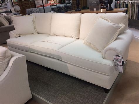 Bassett Custom Upholstery Custom Design 102" Sofa with Panel Arms and Turned Legs | VanDrie Home ...