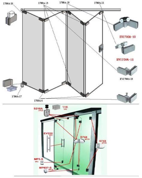 Stainless Steel Glass Folding Door Fitting Or Glass Door Accessories - Buy Glass Door ...