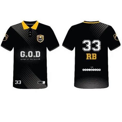 Polyester Half Sleeves Sports Team Jerseys Printed With Individual Name ...