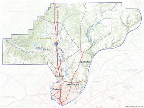 Map of Clark County, Indiana - Thong Thai Real