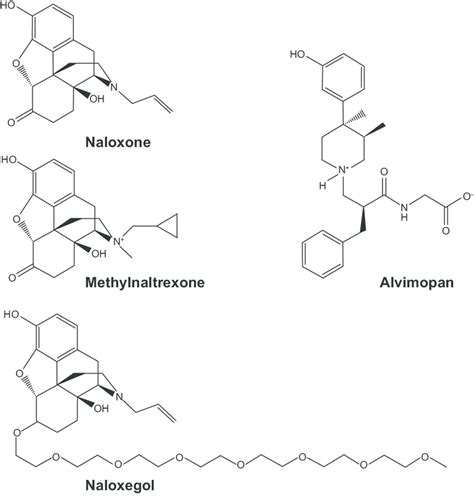 Chemical structures of naloxone, methylnaltrexone, alvimopan, and... | Download Scientific Diagram