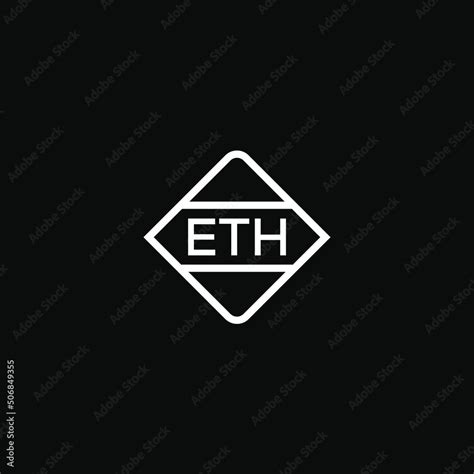 ETH letter design for logo and icon.ETH monogram logo.vector ...