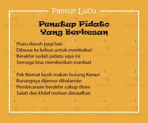 Pantun Lucu Penutup Pidato Paling Gokil dan Berkesan - YEDEPE.COM