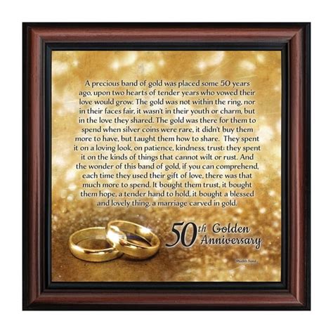 50th Wedding Anniversary Gifts for Parents or Couples, 50th Anniversary ...