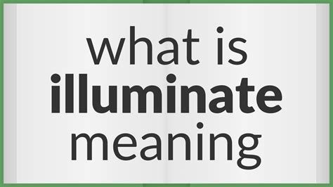 Illuminate | meaning of Illuminate - YouTube