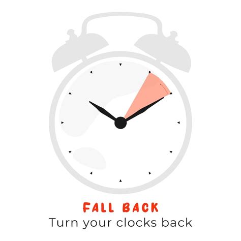 Premium Vector | Fall back vector illustration clock