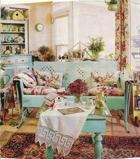 Love the old glider - a Florida room with barkcloth touches Romantic ...