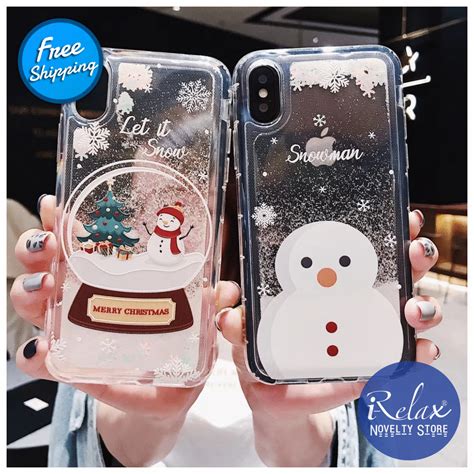 Christmas Liquid Glitter Mobile Phone Case For iPhone - Style 3 & 4 | T ...