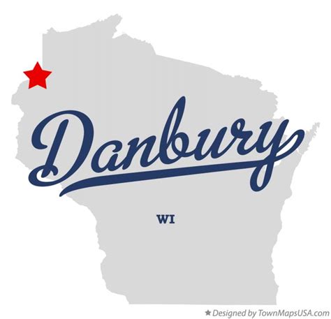 Map of Danbury, WI, Wisconsin