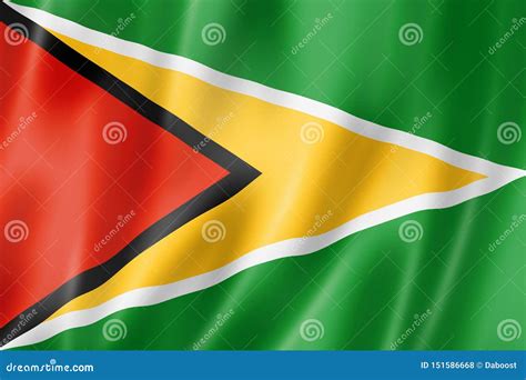 Guyanese flag stock illustration. Illustration of guyana - 151586668