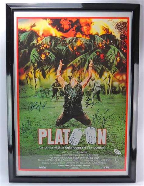 Signed Platoon Movie Poster with COA