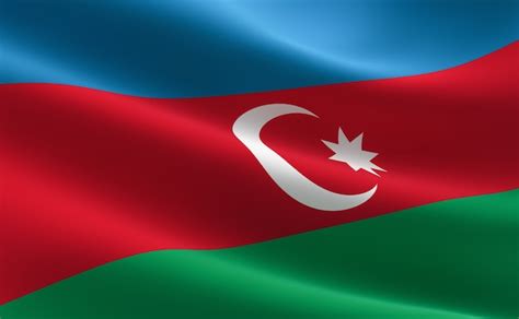 Premium Photo | Azerbaijani flag