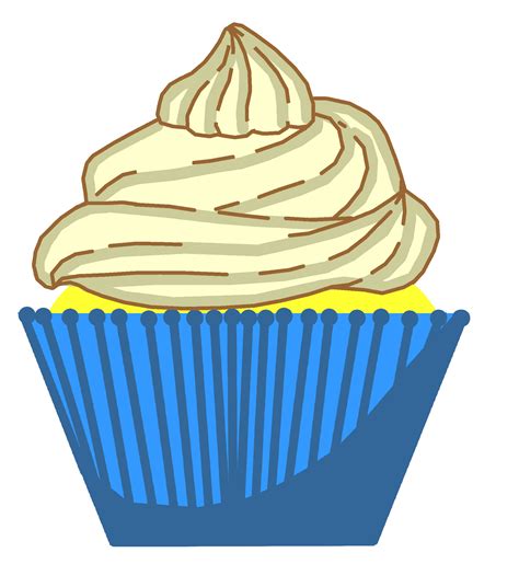 Blue Vanilla Cupcake Free Stock Photo - Public Domain Pictures